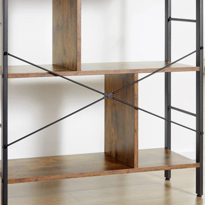 HOMCOM Industrial Bookcase Shelf