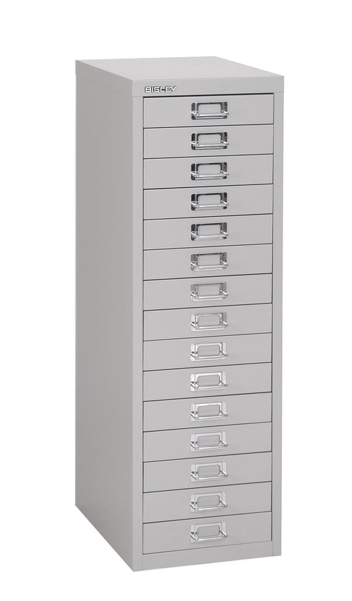Bisley 15 Drawer Home 39 Series Steel Multidrawer - Goose Grey Storage TC Group 