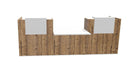 Buro5 Large Straight Reception Desk Reception Desk Buronomic 3000mm Timber White