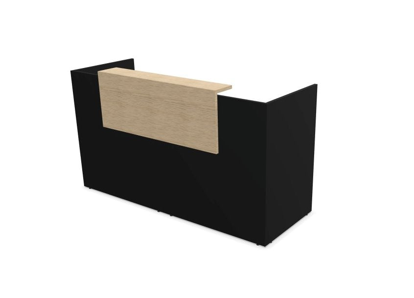 Buro5 Small Straight Reception Desk Reception Desk Buronomic 2000mm Black Oak