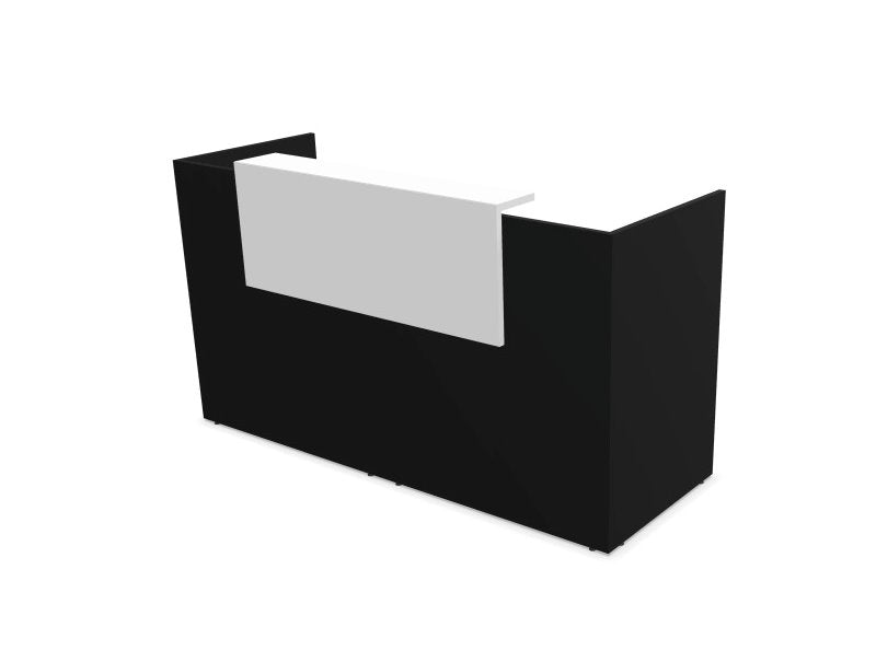 Buro5 Small Straight Reception Desk Reception Desk Buronomic 2000mm Black White