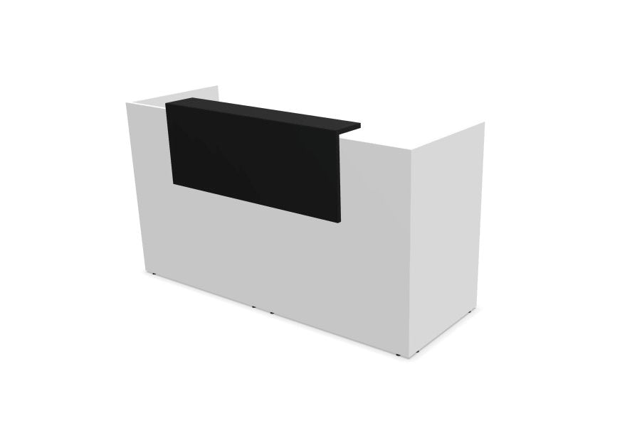 Buro5 Small Straight Reception Desk Reception Desk Buronomic 2000mm White Black
