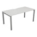 Express 1 person Office bench 1400mm x 800mm - White - Next Day Delivery BENCH TC Group Silver White 