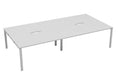 Express 4 Person White Office Bench Desk 2400mm x 1600mm BENCH TC Group White White No Gap