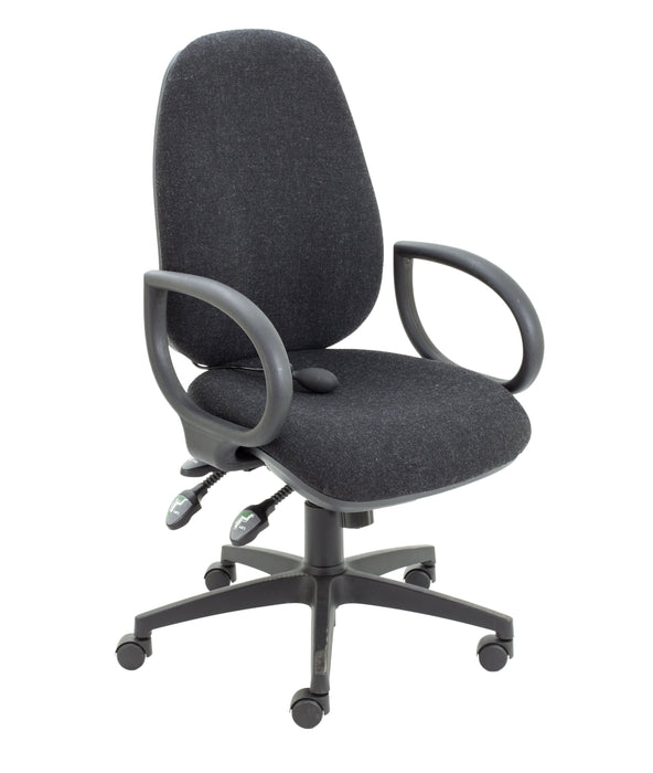 Maxi Ergo Office Chair With Lumbar Pump Black SEATING TC Group 