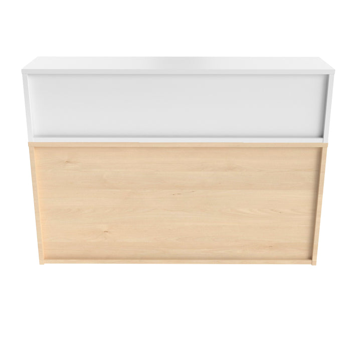 Modular Reception Straight Unit RECEPTION TC Group 800mm x 800mm With Counter Top Maple White