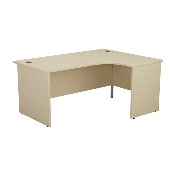One Panel Next Day Delivery Corner Office Desk Corner Office Desks TC Group Maple 1600mm x 1200mm Right Hand