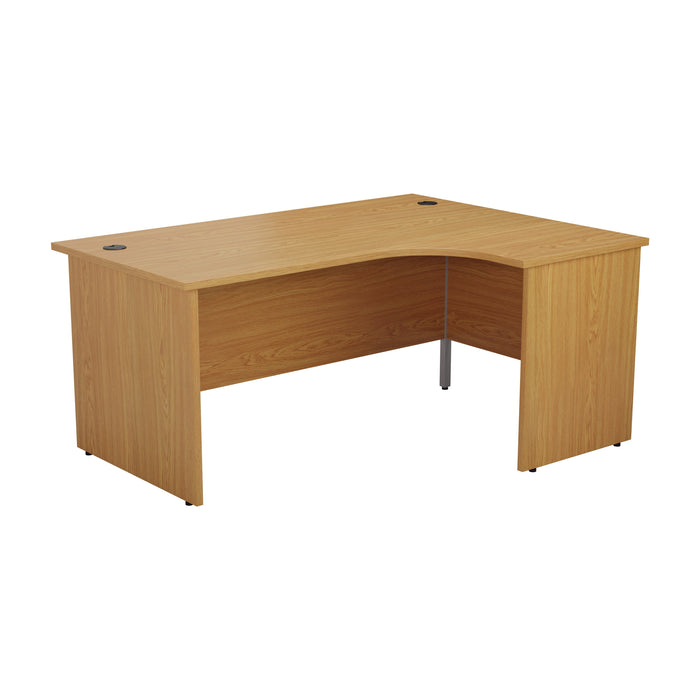 One Panel Next Day Delivery Corner Office Desk Corner Office Desks TC Group Oak 1600mm x 1200mm Right Hand