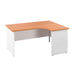 One Panel Plus 1600mm x 1200mm Corner Desk DESKING TC Group Beech Right Hand 
