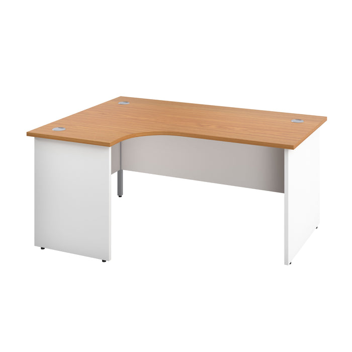 One Panel Plus 1600mm x 1200mm Corner Desk DESKING TC Group Oak Left Hand 