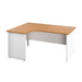 One Panel Plus 1600mm x 1200mm Corner Desk DESKING TC Group Oak Left Hand 
