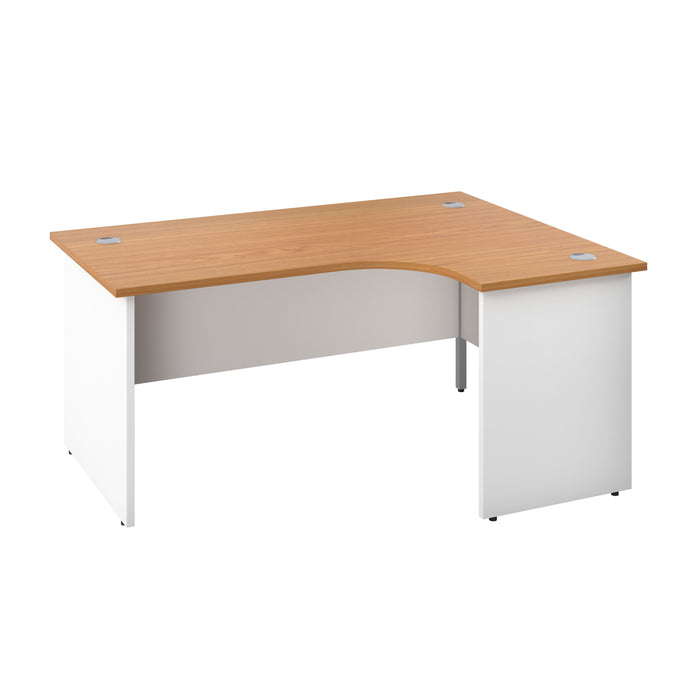 One Panel Plus 1600mm x 1200mm Corner Desk DESKING TC Group Oak Right Hand 