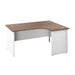 One Panel Plus 1600mm x 1200mm Corner Desk DESKING TC Group Walnut Right Hand 