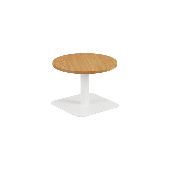 Pedestal base 600mm Coffee Table WORKSTATIONS TC Group Oak White 