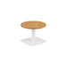 Pedestal base 600mm Coffee Table WORKSTATIONS TC Group Oak White 
