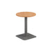 Pedestal base 600mm table WORKSTATIONS TC Group Beech Silver 