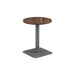 Pedestal base 600mm table WORKSTATIONS TC Group Walnut Silver 
