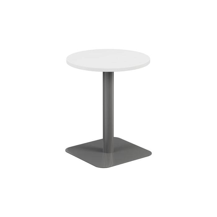 Pedestal base 600mm table WORKSTATIONS TC Group White Silver 