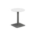 Pedestal base 600mm table WORKSTATIONS TC Group White Silver 