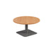 Pedestal base 800mm Coffee Table WORKSTATIONS TC Group Beech Silver 