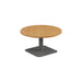 Pedestal base 800mm Coffee Table WORKSTATIONS TC Group Oak Silver 