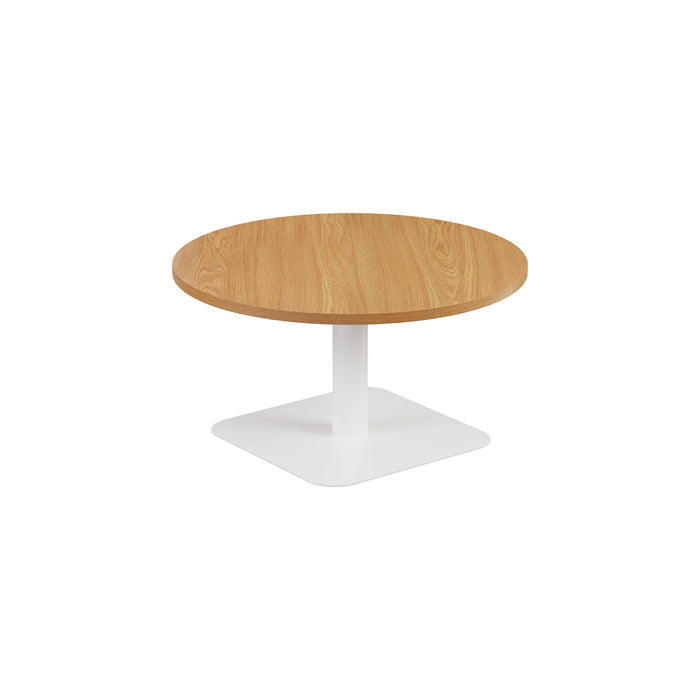 Pedestal base 800mm Coffee Table WORKSTATIONS TC Group Oak White 