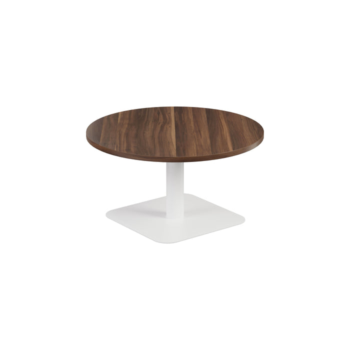 Pedestal base 800mm Coffee Table WORKSTATIONS TC Group Walnut White 
