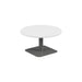 Pedestal base 800mm Coffee Table WORKSTATIONS TC Group White Silver 