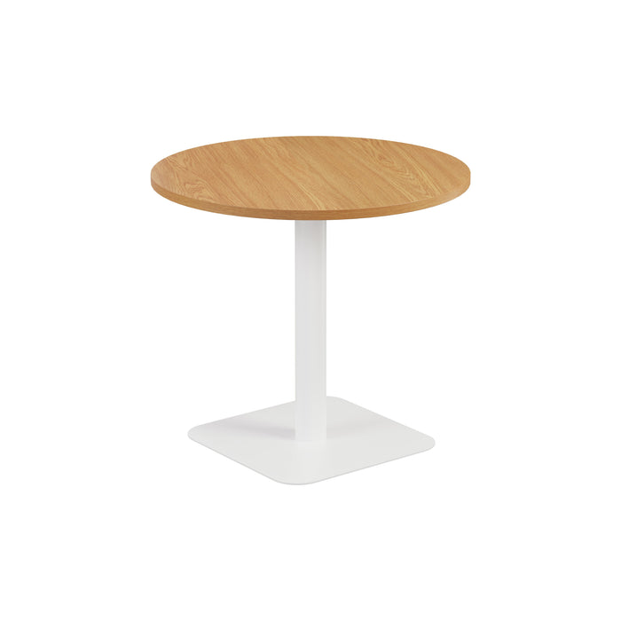 Pedestal base 800mm Table White/Black WORKSTATIONS TC Group Oak White 