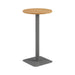 Pedestal base High Table 600mm Diameter WORKSTATIONS TC Group Oak Silver 