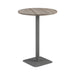 Pedestal base High Table 800mm diameter WORKSTATIONS TC Group Grey Oak Silver 