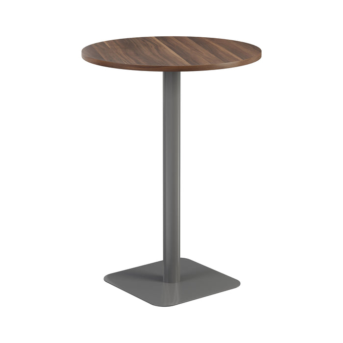 Pedestal base High Table 800mm diameter WORKSTATIONS TC Group Walnut Silver 