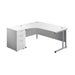 Start Next Day Delivery 1600mm Corner Desk & Pedestal Bundle Rectangular Office Desks TC Group White Left 