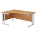 Start Next Day Delivery 1600mm x 1200mm Corner Office Desk WORKSTATIONS > desks > home office desks > next day delivery desks TC Group Beech White Left Hand