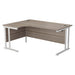 Start Next Day Delivery 1600mm x 1200mm Corner Office Desk WORKSTATIONS > desks > home office desks > next day delivery desks TC Group Grey Oak White Left Hand
