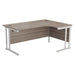 Start Next Day Delivery 1600mm x 1200mm Corner Office Desk WORKSTATIONS > desks > home office desks > next day delivery desks TC Group Grey Oak White Right Hand