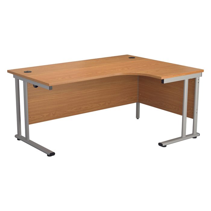 Start Next Day Delivery 1600mm x 1200mm Corner Office Desk WORKSTATIONS > desks > home office desks > next day delivery desks TC Group Oak Silver Right Hand