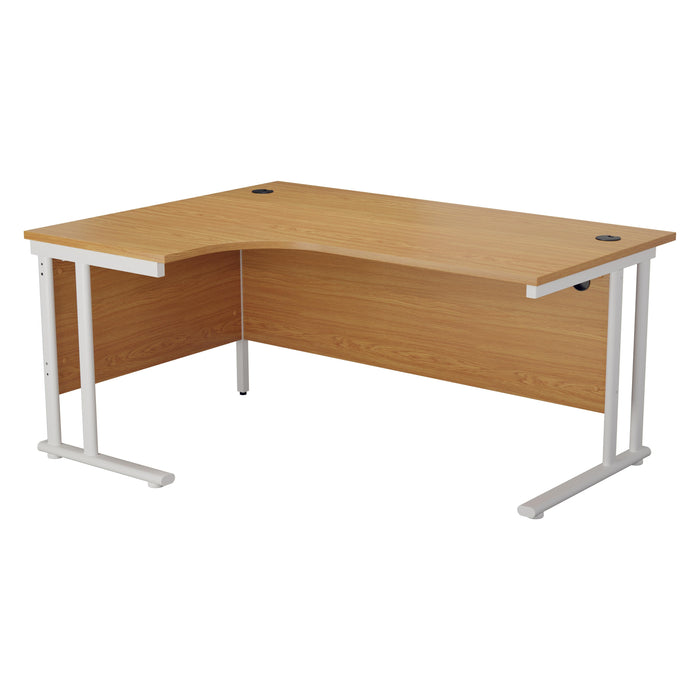 Start Next Day Delivery 1600mm x 1200mm Corner Office Desk WORKSTATIONS > desks > home office desks > next day delivery desks TC Group Oak White Left Hand