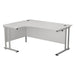 Start Next Day Delivery 1600mm x 1200mm Corner Office Desk WORKSTATIONS > desks > home office desks > next day delivery desks TC Group White Silver Left Hand