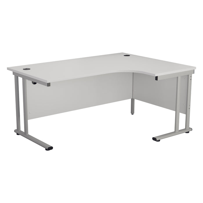 Start Next Day Delivery 1600mm x 1200mm Corner Office Desk WORKSTATIONS > desks > home office desks > next day delivery desks TC Group White Silver Right Hand