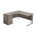 Start Next Day Delivery 1800 Corner Desk & Pedestal Bundle WOKSTATIONS TC Group Grey Oak Left 