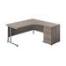 Start Next Day Delivery 1800 Corner Desk & Pedestal Bundle WOKSTATIONS TC Group Grey Oak Right 