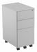 Steel Slimline 3 Drawer Under Desk Steel Pedestal TALOS TC Group Silver 