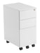 Steel Slimline 3 Drawer Under Desk Steel Pedestal TALOS TC Group White 