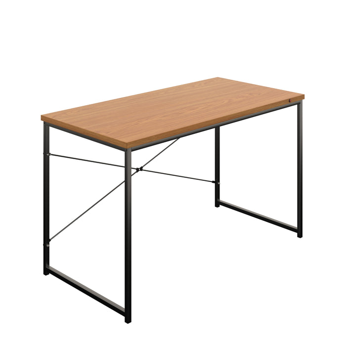 Ventus Heated Home Office Desk WORKSTATIONS TC Group Oak Black 1200mm x 600mm