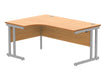 Workwise Office Left Hand Corner Desk With Steel Double Upright Cantilever Frame Furniture TC GROUP 