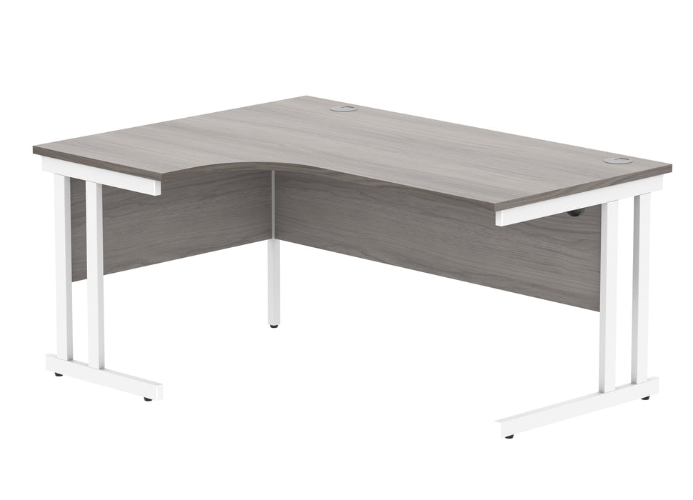 Workwise Office Left Hand Corner Desk With Steel Double Upright Cantilever Frame Furniture TC GROUP 