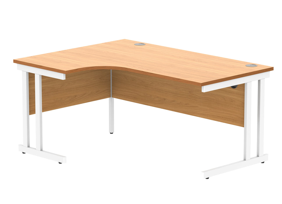 Workwise Office Left Hand Corner Desk With Steel Double Upright Cantilever Frame Furniture TC GROUP 