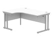 Workwise Office Left Hand Corner Desk With Steel Double Upright Cantilever Frame Furniture TC GROUP 
