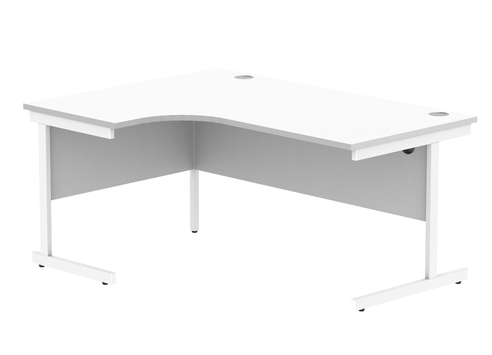 Workwise Office Left Hand Corner Desk With Steel Single Upright Cantilever Frame Furniture TC GROUP 